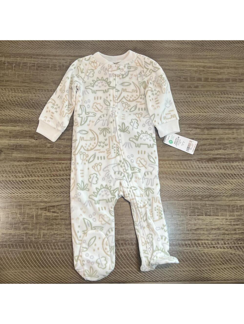 Carter's Baby Boy Dinosaur Fleece Footed Sleeper - 9M - NWT